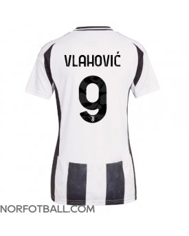Billige Fotballdrakt Juventus Dusan Vlahovic #9 Replika Hjemmedrakt Dame 2024-25 Kortermet